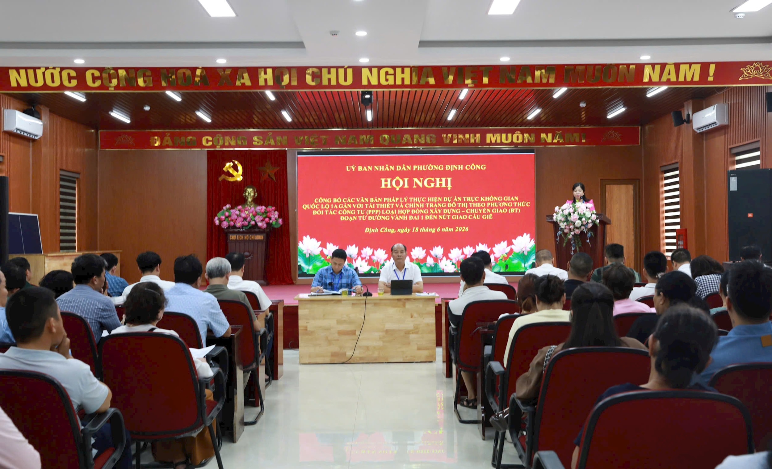 Phường Định Công: Thông tin tới người dân về Dự án Trục không gian Quốc lộ 1A